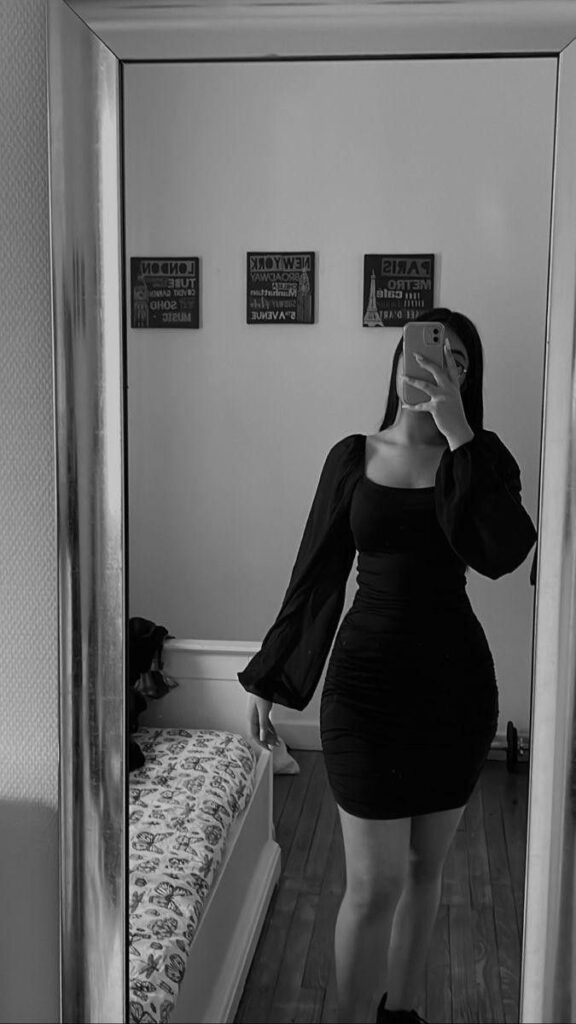 Stylish Short Black Dress Pics Without Showing Face