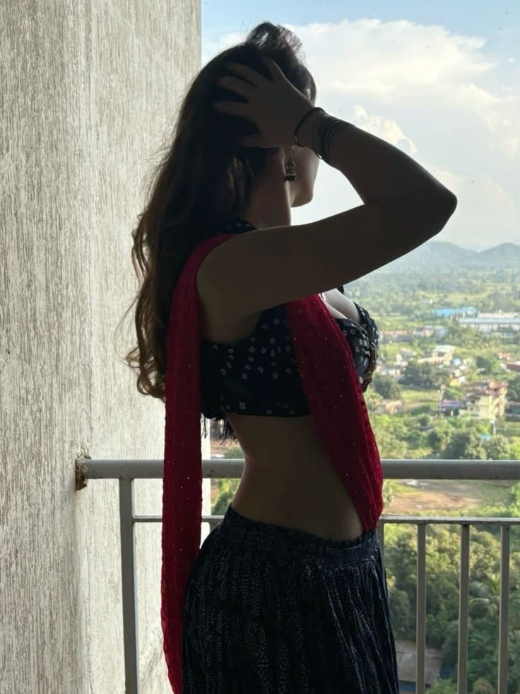 Attitude Girl Pic In Black Dress Hidden Face